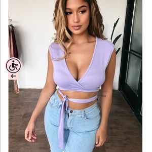 Purple wrap top💜